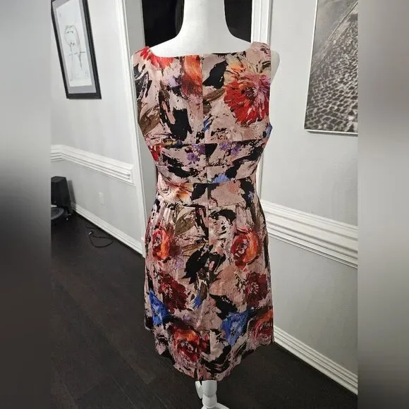 Nicole Miller floral fit and flare dress with pockets size 12 - Picture 5 of 7